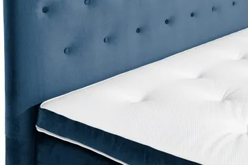 Ella Sängpaket 160x200 cm Knapp Gavel - Mörkblå/Sammet - Möbler - Säng - Komplett sängpaket