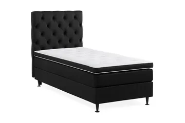 Ella Sängpaket 90x200 cm Djuphäftad Gavel - Svart - Möbler - Säng - Komplett sängpaket