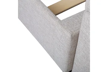 Emilia Komplett Sängpaket – Sängram 120x200 i Tyg med Sänggavel + Bäddmadrass med Fasthetsgrad - Beige - Möbler - Säng - Sängram & sängstomme