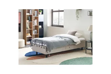 Enkelsäng Duke Beige-Svart - Beige-Svart - Möbler - Säng - Enkelsäng
