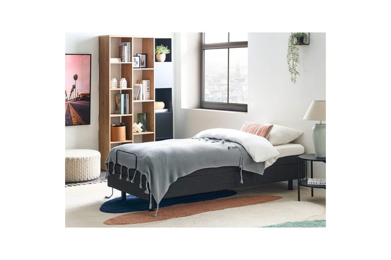 Enkelsäng Duke Grå-Svart - Grå-Svart - Möbler - Säng - Enkelsäng