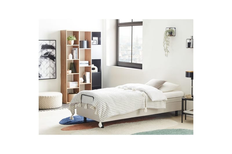 Enkelsäng Duke II Beige-Svart, 80x200 cm - Beige-Svart, 80x200 cm - Möbler - Säng - Ramsäng