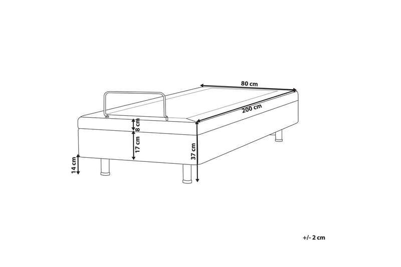 Enkelsäng Duke II Beige-Svart, 80x200 cm - Beige-Svart, 80x200 cm - Möbler - Säng - Enkelsäng