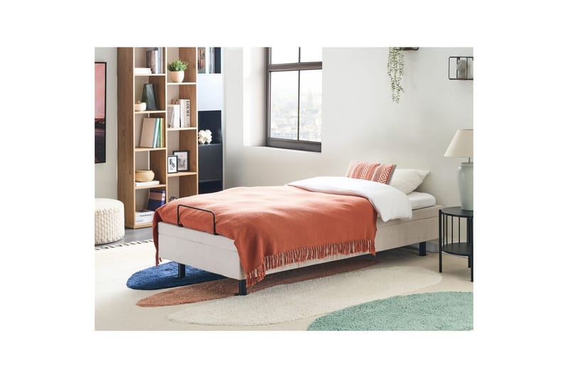 Enkelsäng Duke II Ljusbeige, 90x200 cm - Ljusbeige, 90x200 cm - Möbler - Säng - Ramsäng