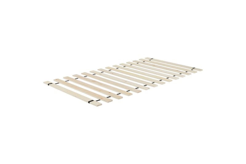 Enkelsäng Nozay med lamellram Beige-Svart - Beige-Svart - Möbler - Säng - Sängram & sängstomme