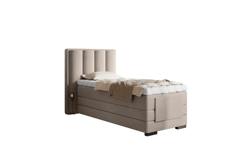 Banti Ställbar Kontinentalsäng 90x200 cm, Beige