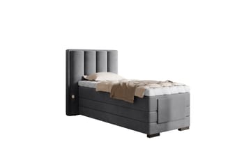 Banti Ställbar Kontinentalsäng 90x200 cm - Grå - Möbler - Säng - Enkelsäng