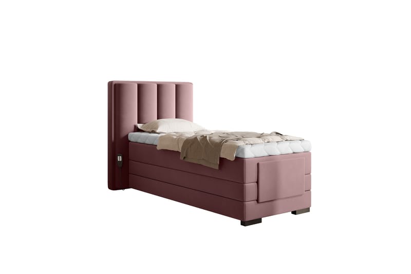 Banti Ställbar Kontinentalsäng 90x200 cm, Rosa