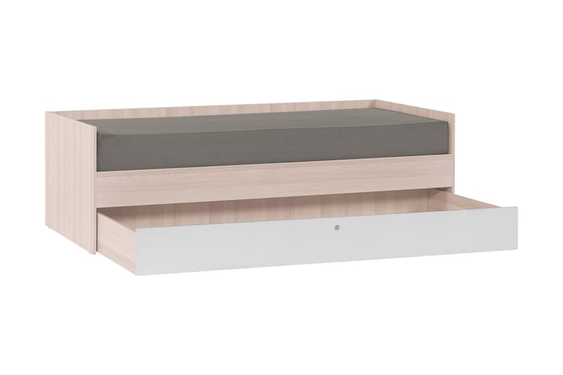 Spot Säng med Förvaring 90x200 cm Trä/Natur/Vit - VOX - Möbler - Säng - Ramsäng
