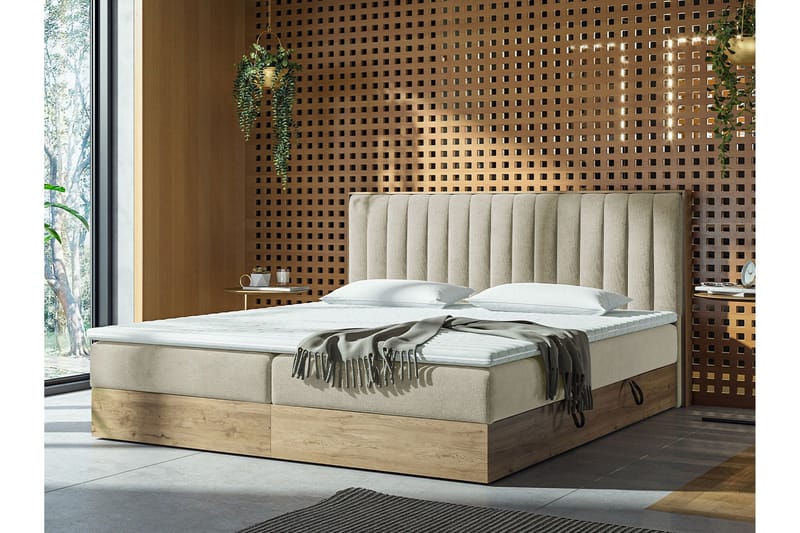 Förvaringssäng HARMONY 140x200 - Beige - Möbler - Säng - Kontinentalsäng