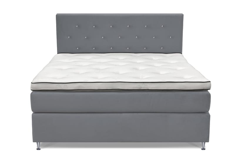 Finnigan Sängpaket Kontinentalsäng 180x200 cm Medium/Fast, Ljusgrå