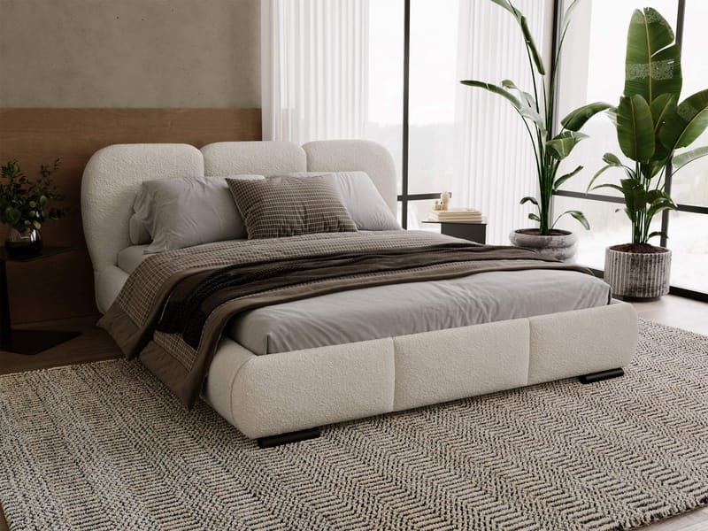 Fito Sängram med förvaring 160x200 cm - beige - Möbler - Säng - Sängram & sängstomme