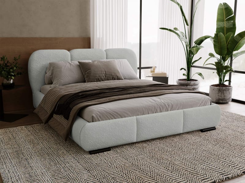 Fito Sängram med förvaring 180x200 cm - grå - Möbler - Säng - Sängram & sängstomme