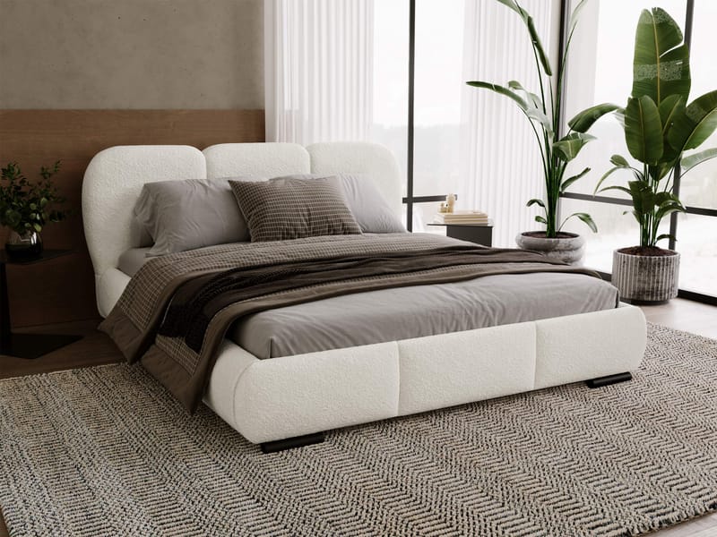 Fito Sängram med förvaring 200x200 cm - beige - Möbler - Säng - Sängram & sängstomme