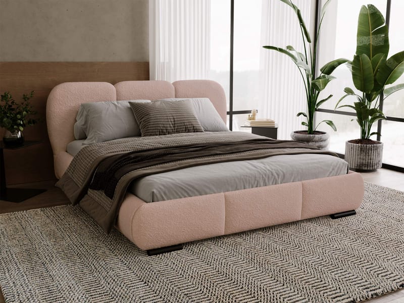 Fito Sängram med förvaring 200x200 cm - rosa - Möbler - Säng - Sängram & sängstomme