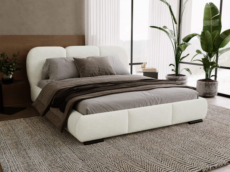 Fito Sängram med förvaring 200x200 cm - vit - Möbler - Säng - Sängram & sängstomme