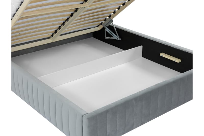 Flanna Sängram 140x200 cm - Ljusgrå - Möbler - Säng - Sängram & sängstomme