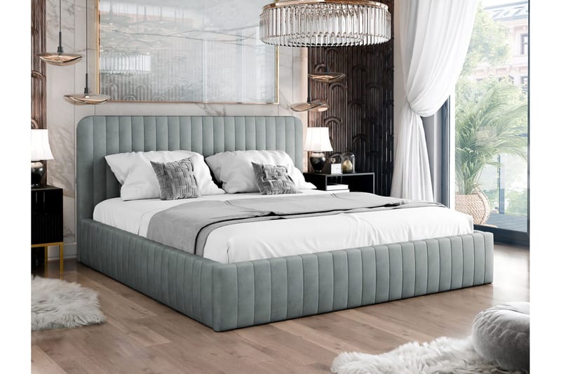 Flanna Sängram 140x200 cm - Ljusgrå - Möbler - Säng - Sängram & sängstomme