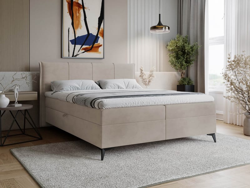 Florizel Sängpaket Kontinentalsäng 180x200 cm - Beige - Möbler - Säng - Komplett sängpaket