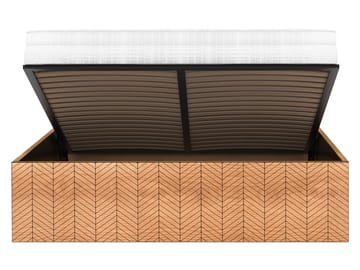 Fonti Sängram 160x200 cm med Lyftförvaring - Brun|svart - Möbler - Säng - Sängram & sängstomme