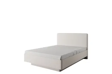 Forba Komplett Sängpaket i Trä med Förvaring och Sänggavel + Bäddmadrass - Beige - Möbler - Säng - Sängram & sängstomme