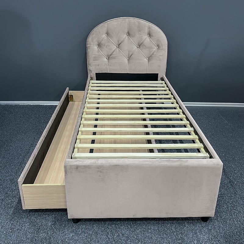 Säng Lara 90x205 cm - Champagne / Beige - Möbler - Säng - Gästsäng & extrasäng - Utdragssäng