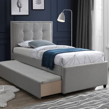 Säng Oswaldo 90x200 cm med två madrasser Harmony Uno Platinum - Platinagrå - Möbler - Säng - Gästsäng & extrasäng - Utdragssäng