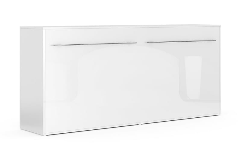 Compact Sängskåp 90x200 Horisontellt - Vit Högglans - Möbler - Säng - Gästsäng & extrasäng - Sängskåp
