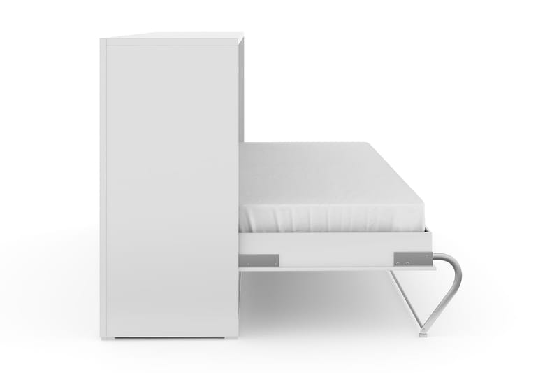 Compact Sängskåp 90x200 Horisontellt - Vit Högglans - Möbler - Säng - Gästsäng & extrasäng - Sängskåp
