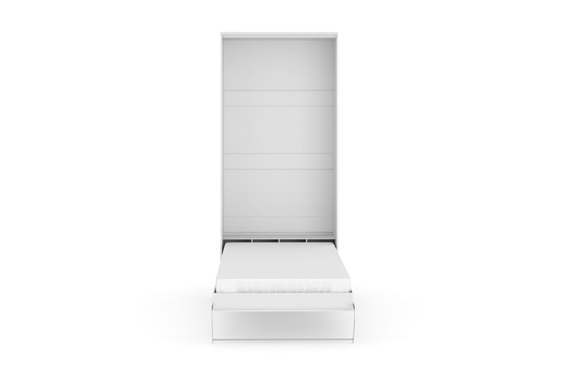 Compact Sängskåp Vertikalt 90x200 - Vit Highgloss - Möbler - Säng - Gästsäng & extrasäng - Sängskåp