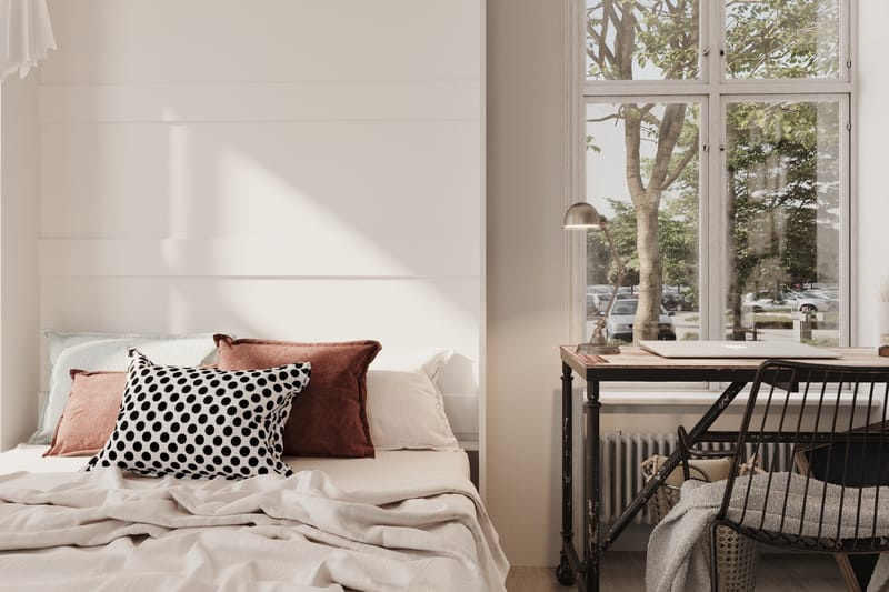 Compact Sängskåp Vertikalt 90x200 - Vit Highgloss - Möbler - Säng - Gästsäng & extrasäng - Sängskåp