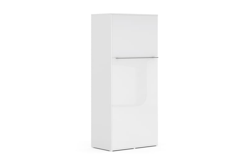 Compact Sängskåp Vertikalt 90x200 - Vit Highgloss - Möbler - Säng - Gästsäng & extrasäng - Sängskåp