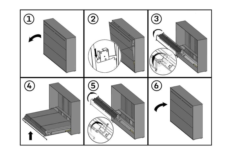 Concept Pro Sängskåp 140x200cm Wilson & Wood White High gloss - Möbler - Säng - Gästsäng & extrasäng - Sängskåp