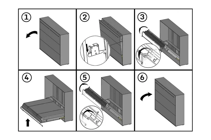 Concept Pro Sängskåp 140x200cm Wilson & Wood White High gloss - Möbler - Säng - Gästsäng & extrasäng - Sängskåp