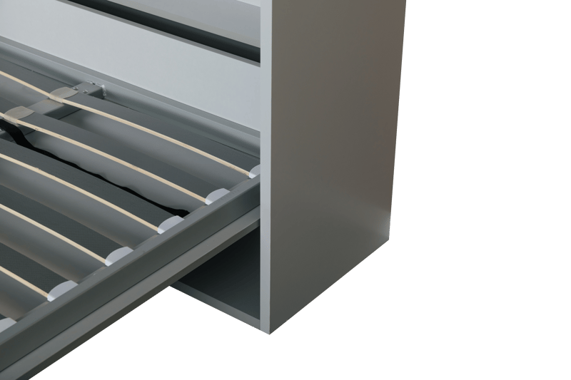 Sängskåp grå - 120x200 cm - Compact living - Grå matt - Möbler - Säng - Gästsäng & extrasäng - Utdragssäng