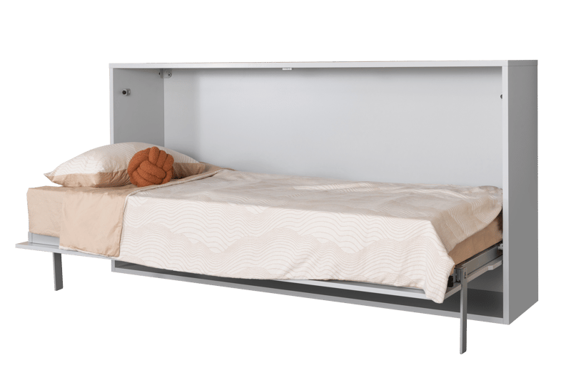 Sängskåp grå - 140x200 cm - Compact living - Grå matt - Möbler - Säng - Gästsäng & extrasäng - Utdragssäng