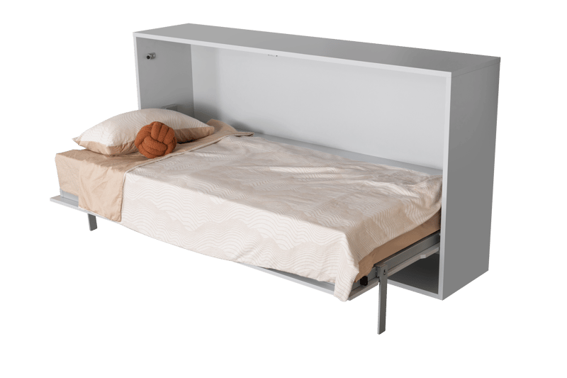 Sängskåp grå - 90x200 cm - Compact living - Grå matt - Möbler - Säng - Gästsäng & extrasäng - Utdragssäng