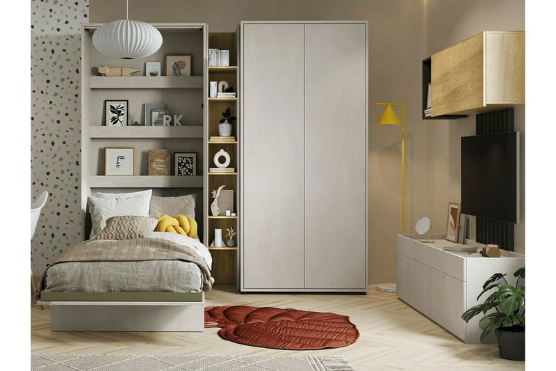 Grianan Sängskåp 90x200 cm - Beige - Möbler - Säng - Gästsäng & extrasäng - Sängskåp