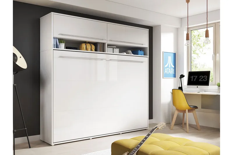 Rauk Sängskåp - Vit Högglans - Möbler - Säng - Gästsäng & extrasäng - Sängskåp