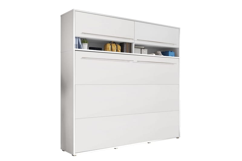 Rauk Sängskåp, Vit Högglans