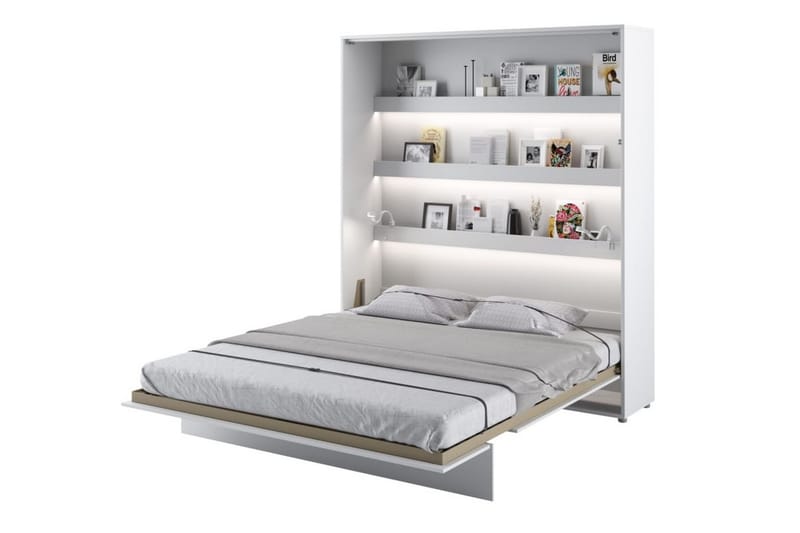 Sängskåp 180x200 cm Vertikal Vit - Bed Concept - Möbler - Säng - Gästsäng & extrasäng - Sängskåp