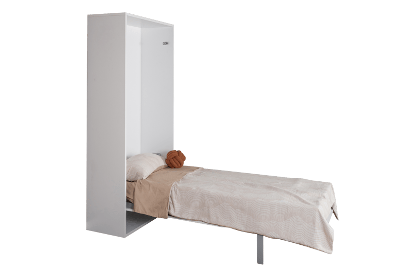 Sängskåp vit - 140×200 cm - Compact living - Vit matt - Möbler - Säng - Gästsäng & extrasäng - Utdragssäng