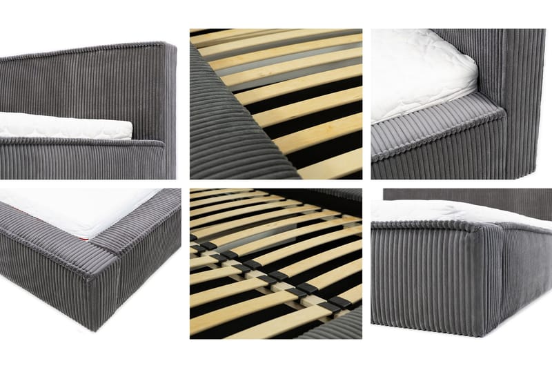 Gadi Sängram 160x200 cm - Mörkgrå - Möbler - Säng - Sängram & sängstomme