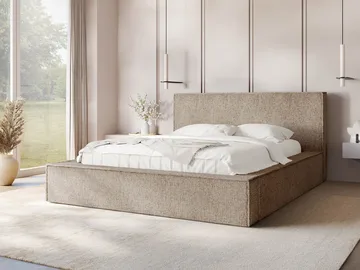 Gadi Sängram med förvaring 140x200 cm - beige - Möbler - Säng - Sängram & sängstomme