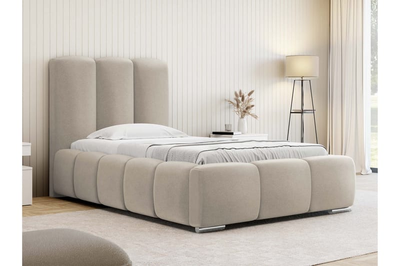 Gioia Sängram med Förvaring 90x200 cm - Beige - Möbler - Säng - Sängram & sängstomme