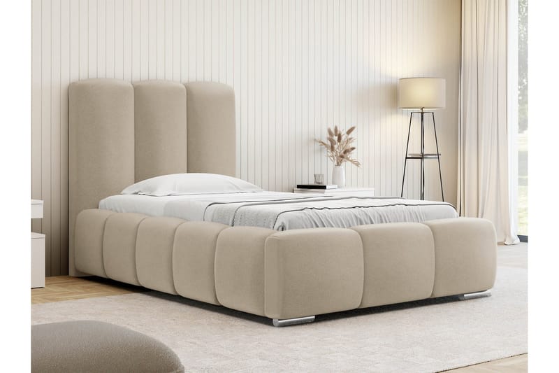 Gioia Sängram med Förvaring 90x200 cm - Beige - Möbler - Säng - Sängram & sängstomme