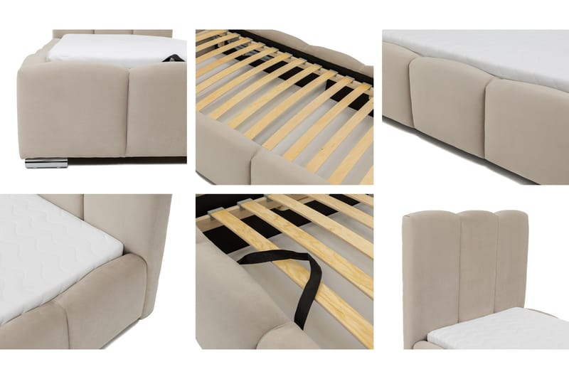 Gioia Sängram med Förvaring 90x200 cm - Blå - Möbler - Säng - Sängram & sängstomme