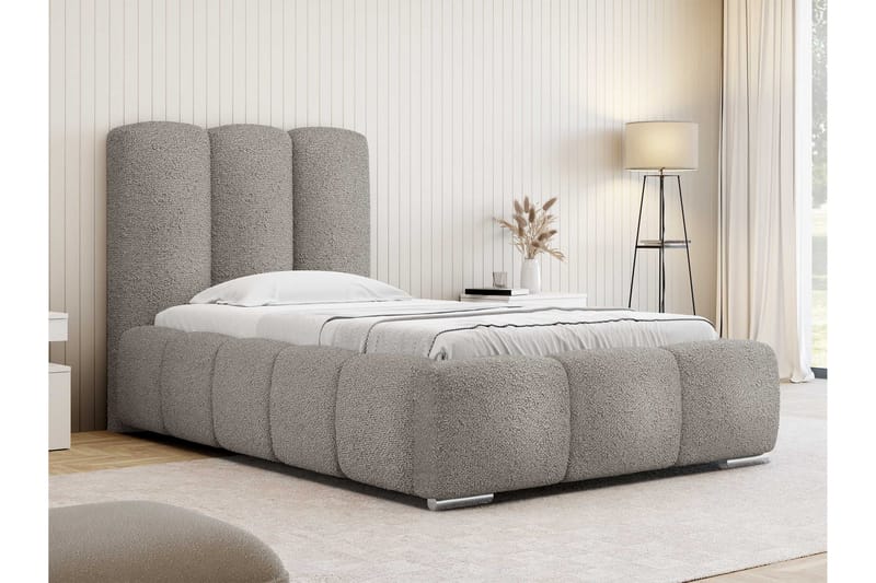 Gioia Sängram med Förvaring 90x200 cm - Grå - Möbler - Säng - Sängram & sängstomme