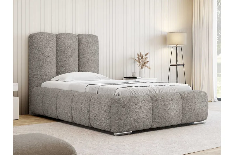 Gioia Sängram med Förvaring 90x200 cm - Grå - Möbler - Säng - Sängram & sängstomme