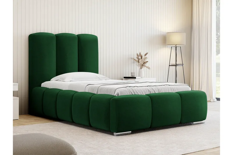 Gioia Sängram med Förvaring 90x200 cm - Grön - Möbler - Säng - Sängram & sängstomme